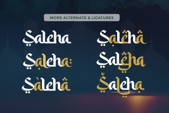 Saleha Font PNG with transparent background - Preview 4