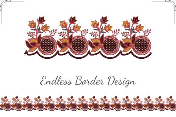 Autumnal Floral Border