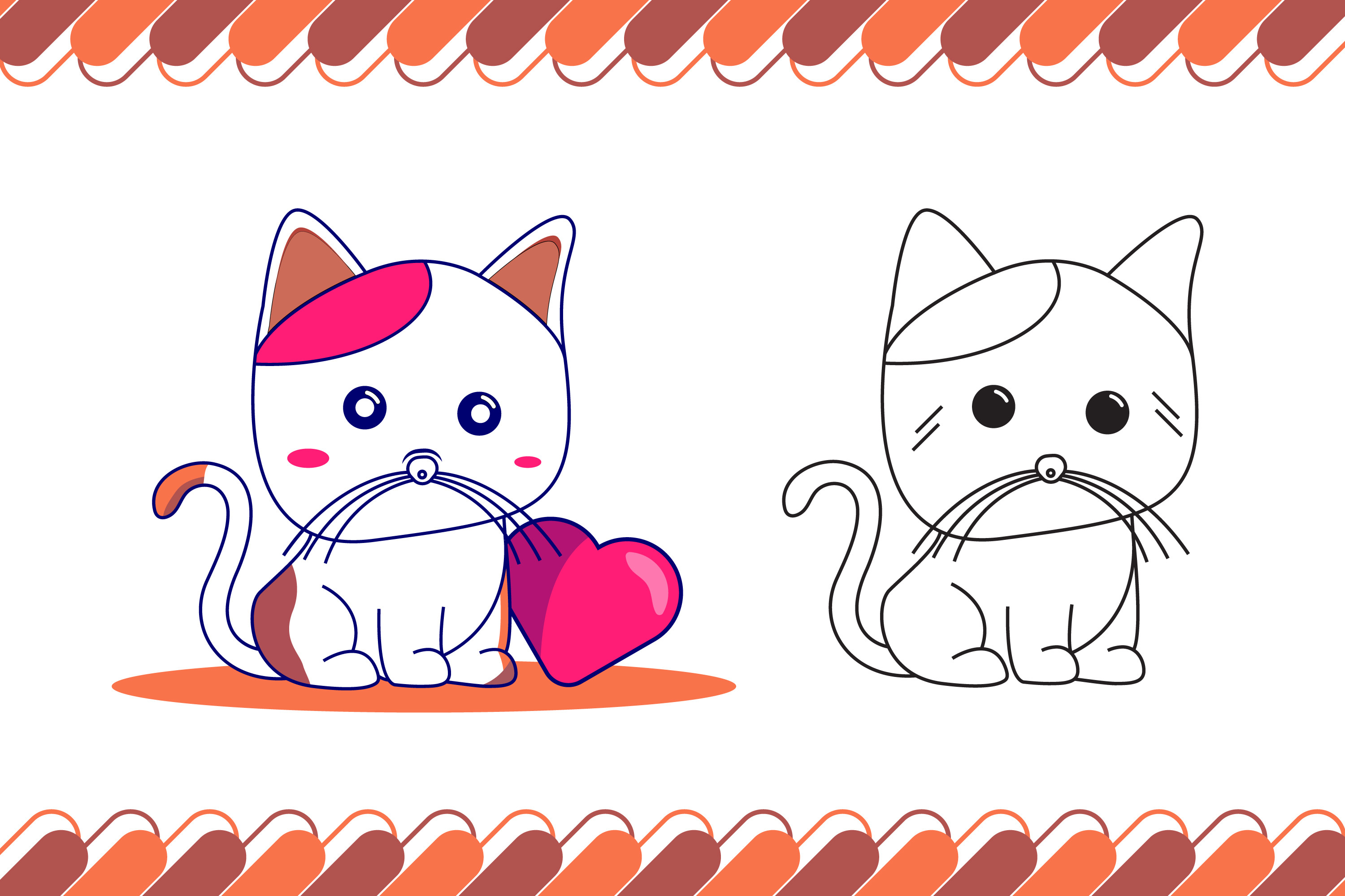 Cat Coloring Page for Kids Graphic by tinmograph · Creative Fabrica