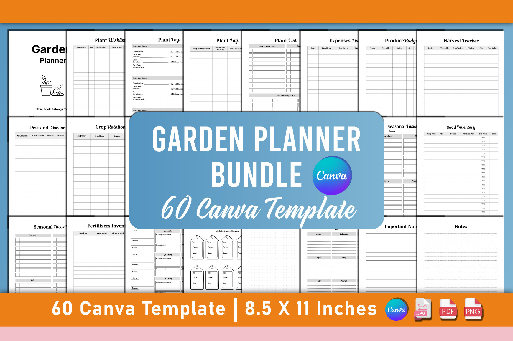 Garden Planner Bundle Canva Template