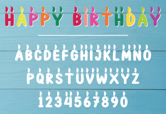 Happy Birthday Font - Preview 2