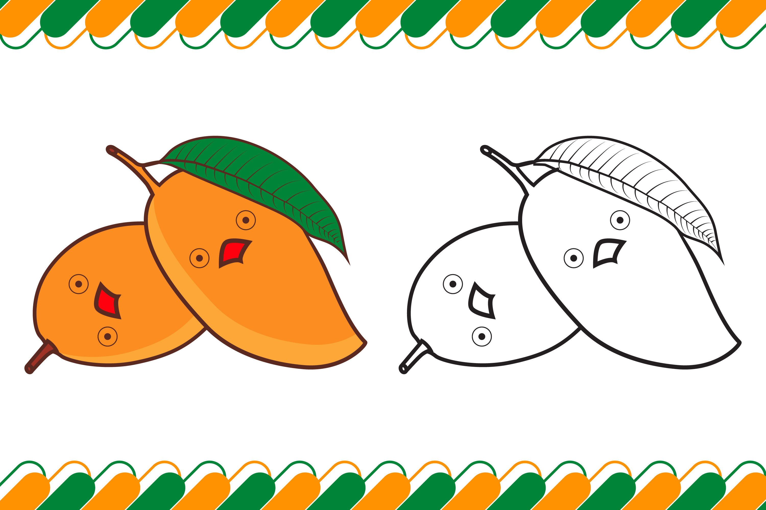 Mango Coloring Page for Kids Graphic by tinmograph · Creative Fabrica