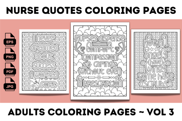Nurse Quotes Coloring Pages for Adults