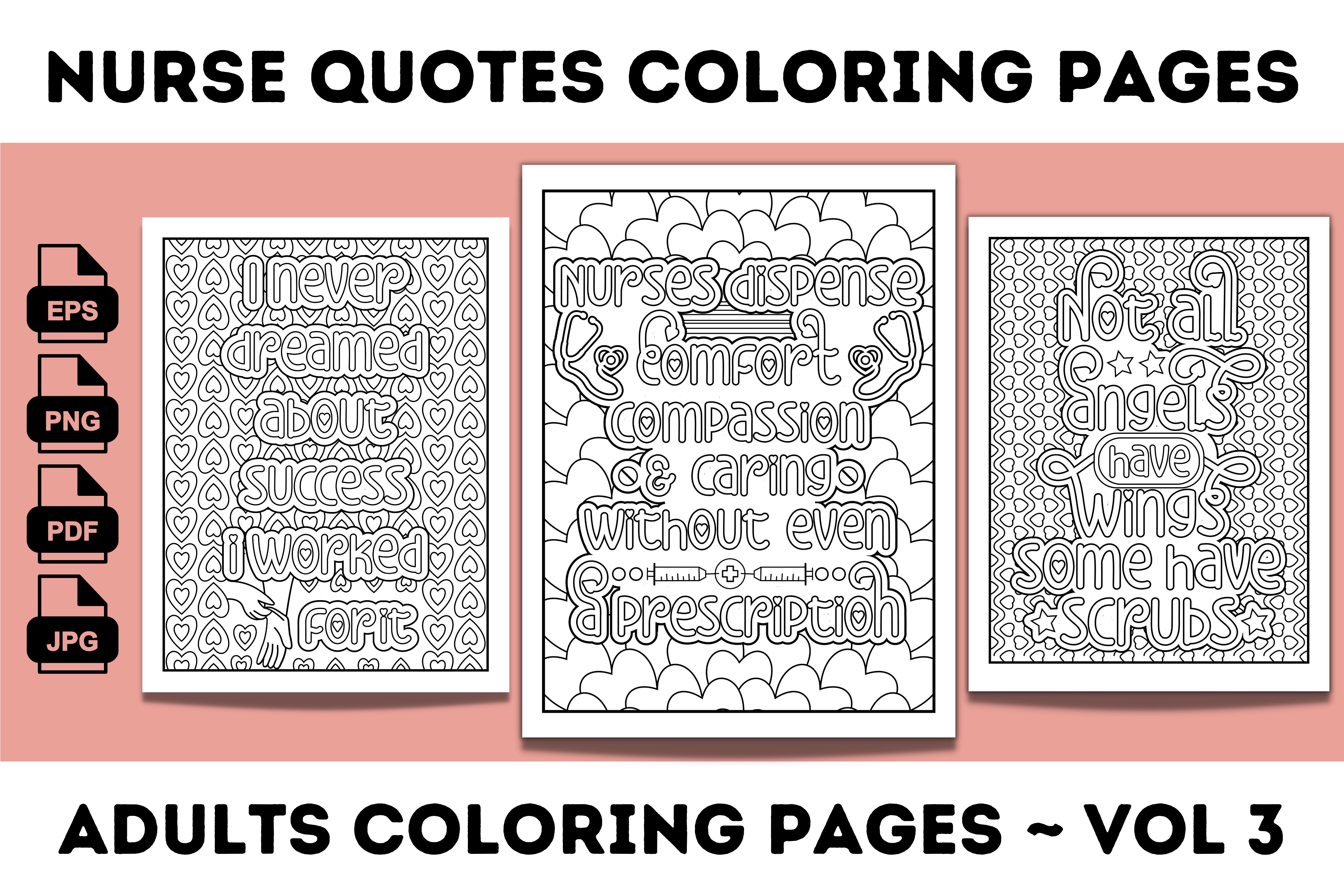 Nurse Quotes Coloring Pages for Adults
