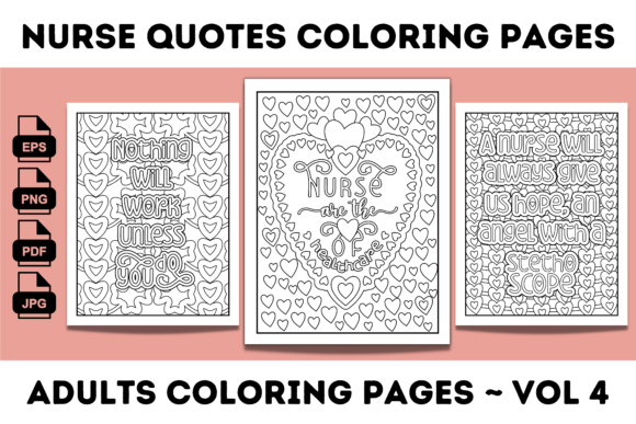 Nurse Quotes Coloring Pages for Adults