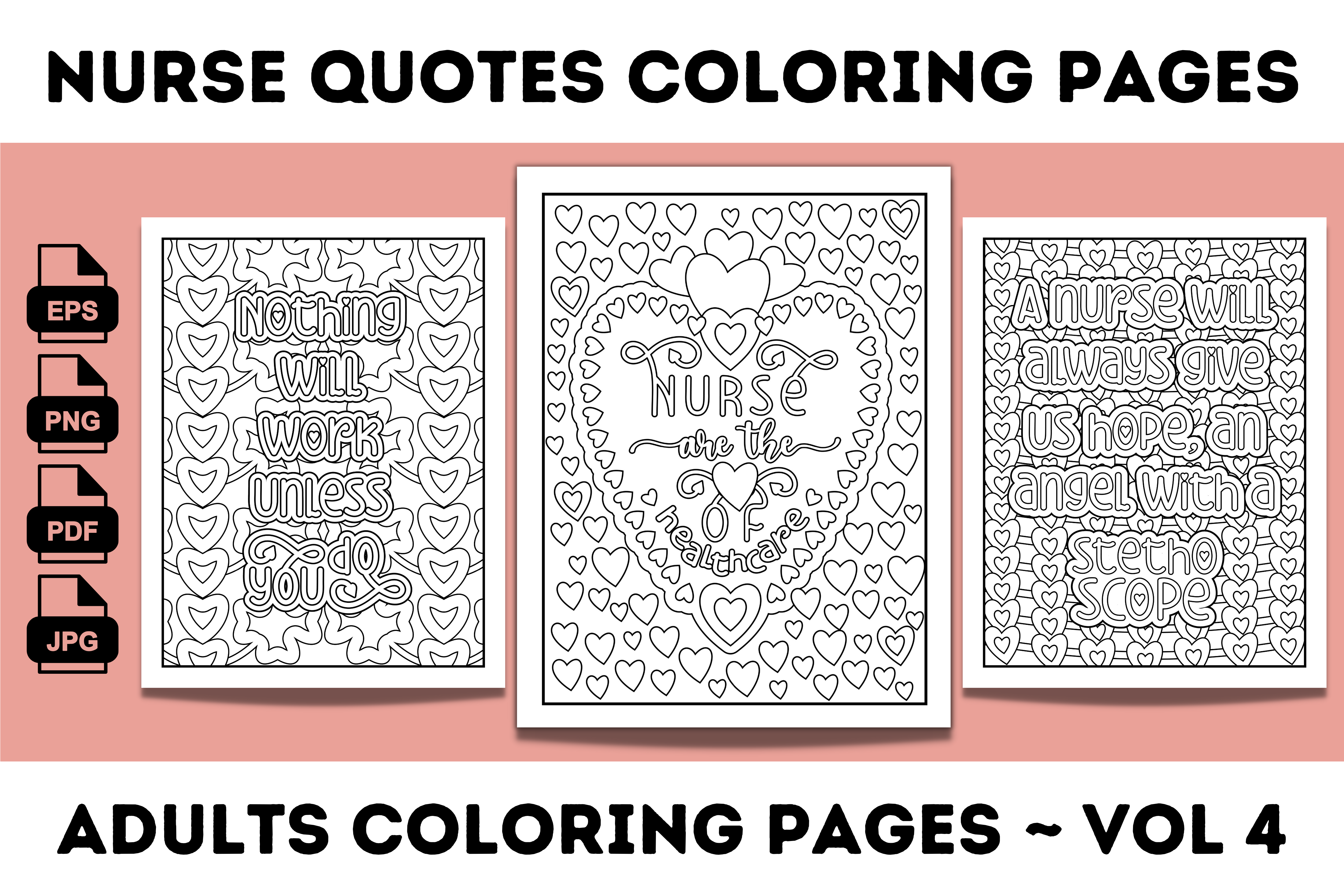 Nurse Quotes Coloring Pages for Adults