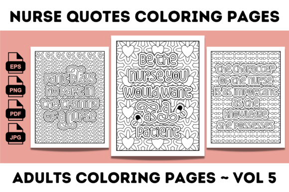 Nurse Quotes Coloring Pages for Adults