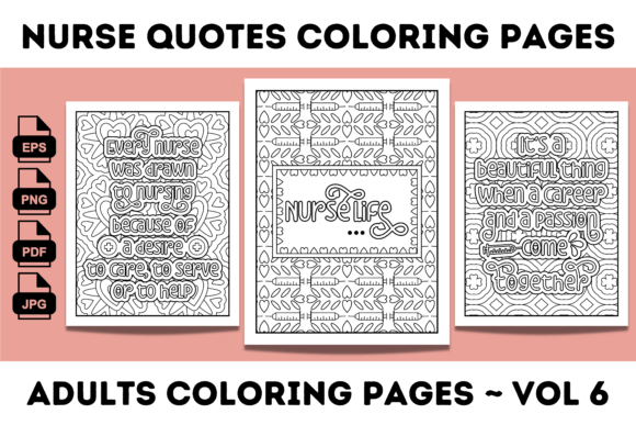 Nurse Quotes Coloring Pages for Adults