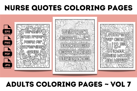 Nurse Quotes Coloring Pages for Adults