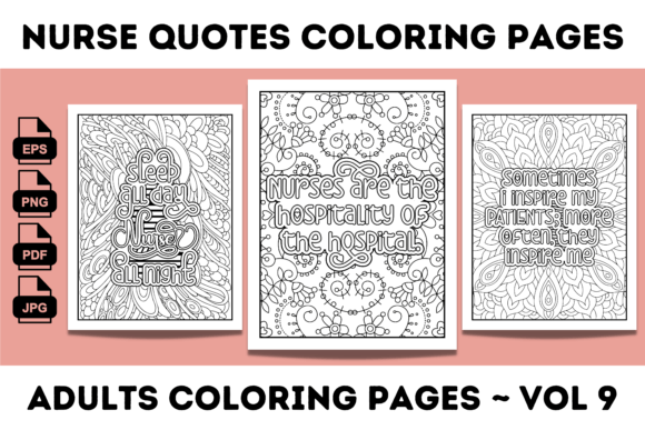 Nurse Quotes Coloring Pages for Adults