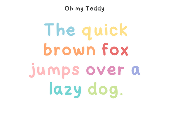 Oh My Teddy Font PNG with transparent background - Preview 3
