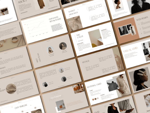 Minimal professional PowerPoint and Canva business branding slide deck