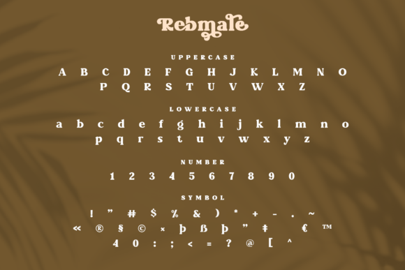 Rebmale Font PNG with transparent background - Preview 5