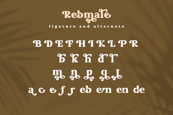 Rebmale Font PNG with transparent background - Preview 6