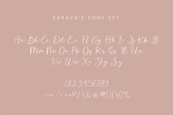 Saraya Font PNG with transparent background - Preview 1