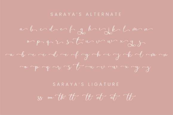Saraya Font PNG with transparent background - Preview 2