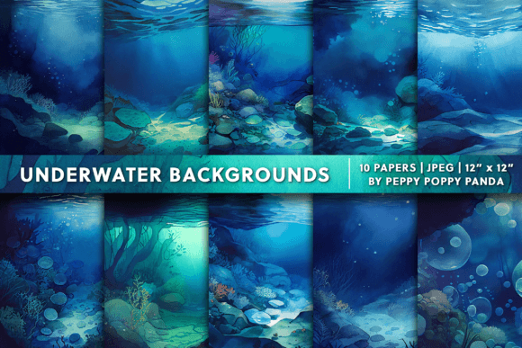 Blue Ocean Underwater Backgrounds