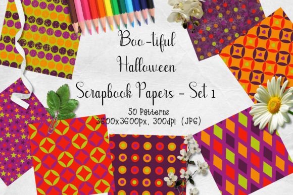 Boo-tiful Halloween Scrapbook Papers 1