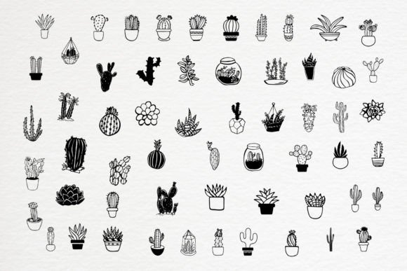 Cactus Clipart Font - Preview 1