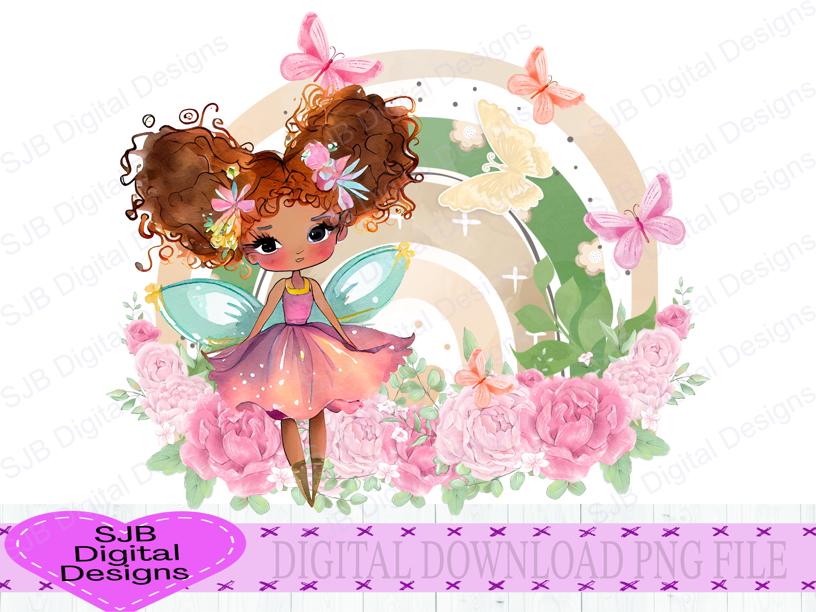 Fairy with Rainbow, PNG Sublimation Graphic by SJB Digital Designs ...