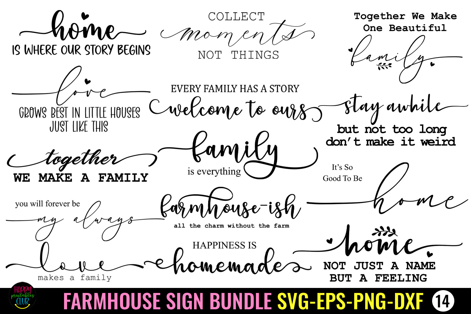 Farmhouse Sign SVG Bundle I Family Sign
