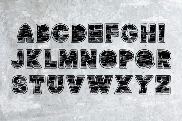 Grunge Line Font - Preview 1