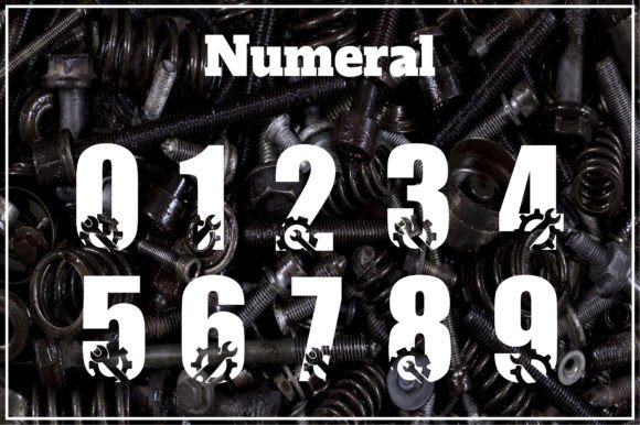 Mechanic Font PNG with transparent background - Preview 2