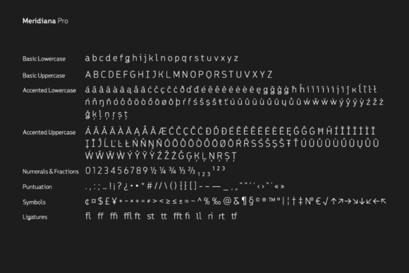 Meridiana Pro Font PNG with transparent background - Preview 3