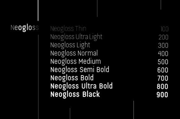 Neogloss Font PNG with transparent background - Preview 1