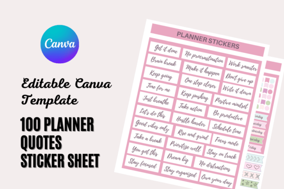 PLANNER QUOTES STICKER SHEET PRINTABLE