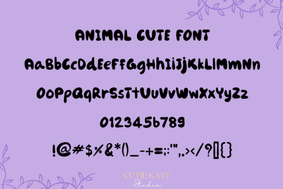 Animal Cute Font - Preview 1