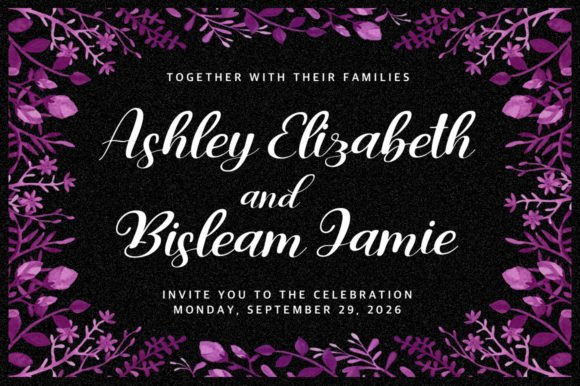 Ashley Rosa Font PNG with transparent background - Preview 2