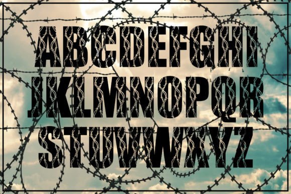Barbed Wire Font - Preview 1