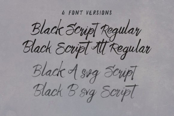 Black Script Font - Preview 2