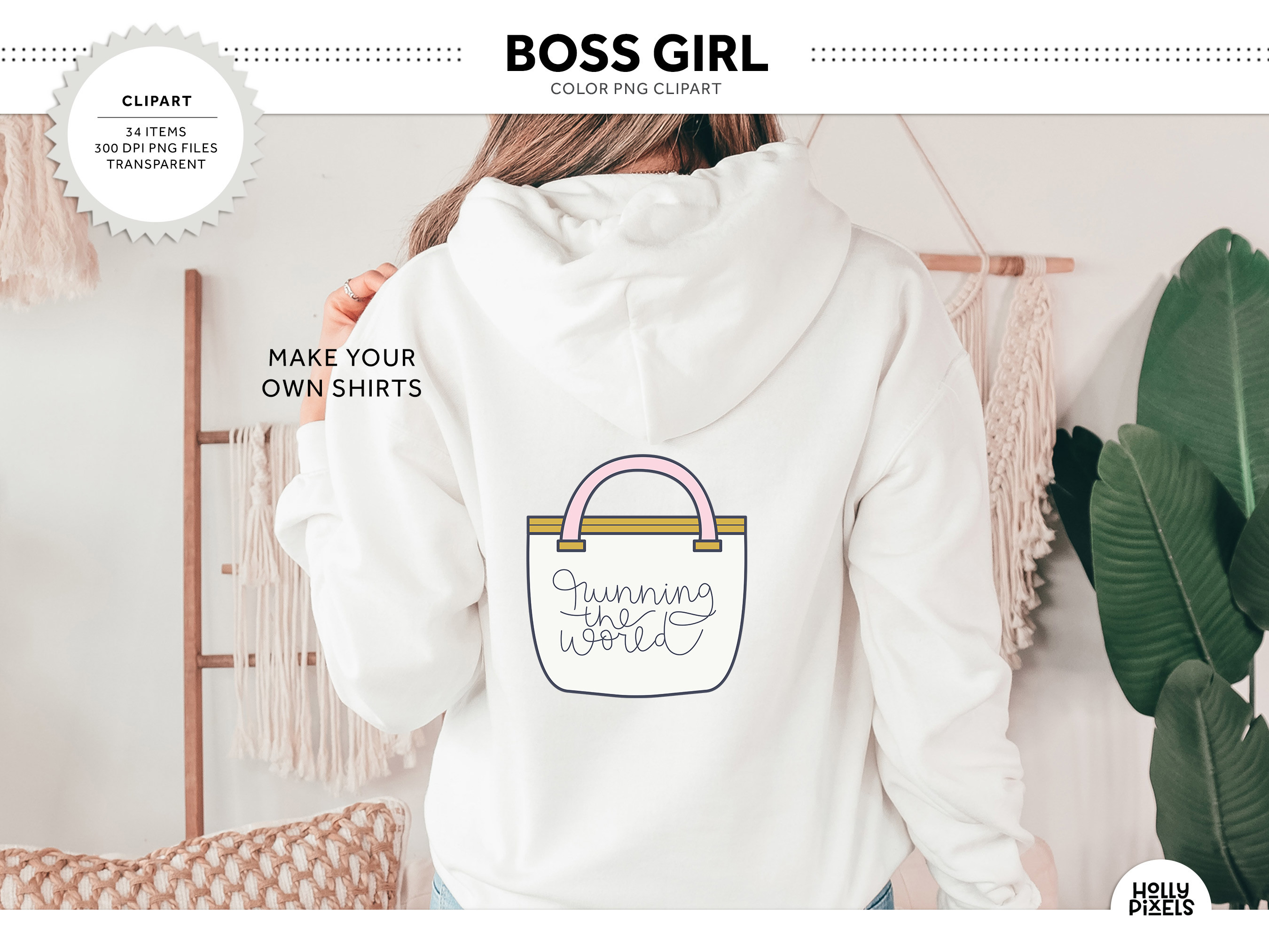Boss Girl Clipart or Planner Stickers - photo 2
