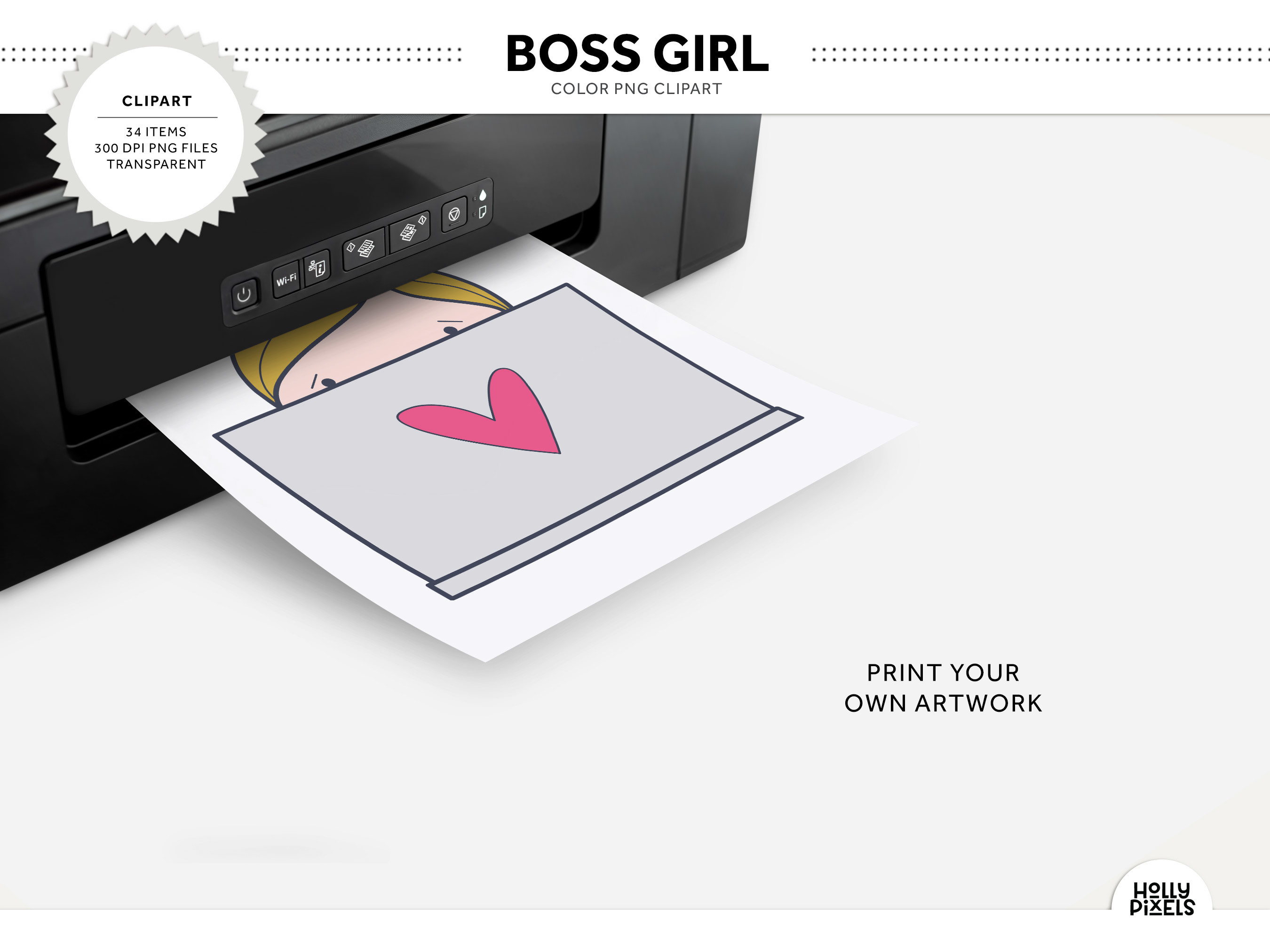 Boss Girl Clipart or Planner Stickers - photo 3
