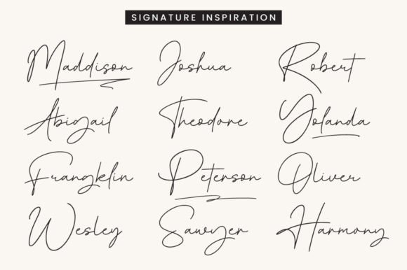 Bridger Signature Font - Preview 2