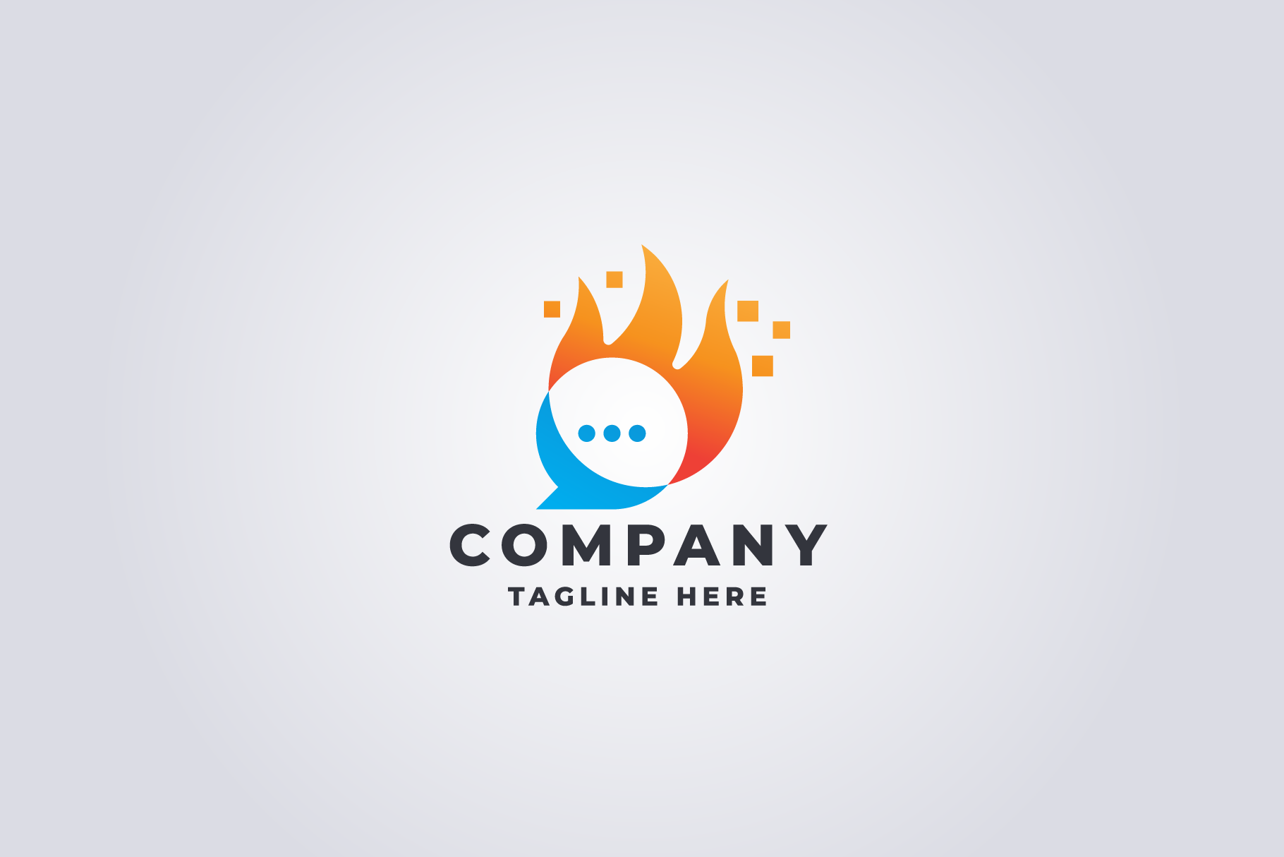 Chat Fire Logo Pro Template Graphic by 10point5star · Creative Fabrica