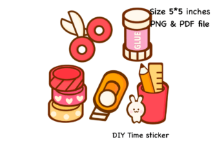 DIY Time Sticker & Mini Poster Graphic by SPsweet · Creative Fabrica