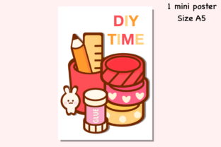 DIY Time Sticker & Mini Poster Graphic by SPsweet · Creative Fabrica