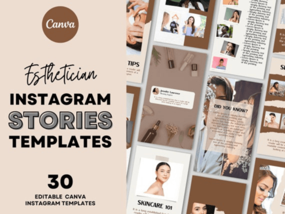 Esthetician Canva Story Template Graphics