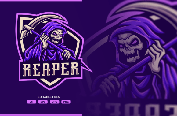 Grim Reaper Esport Gaming Logo Design