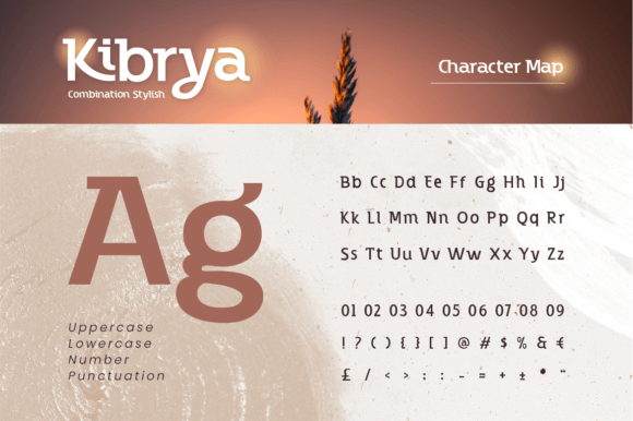 Kibrya Font PNG with transparent background - Preview 1