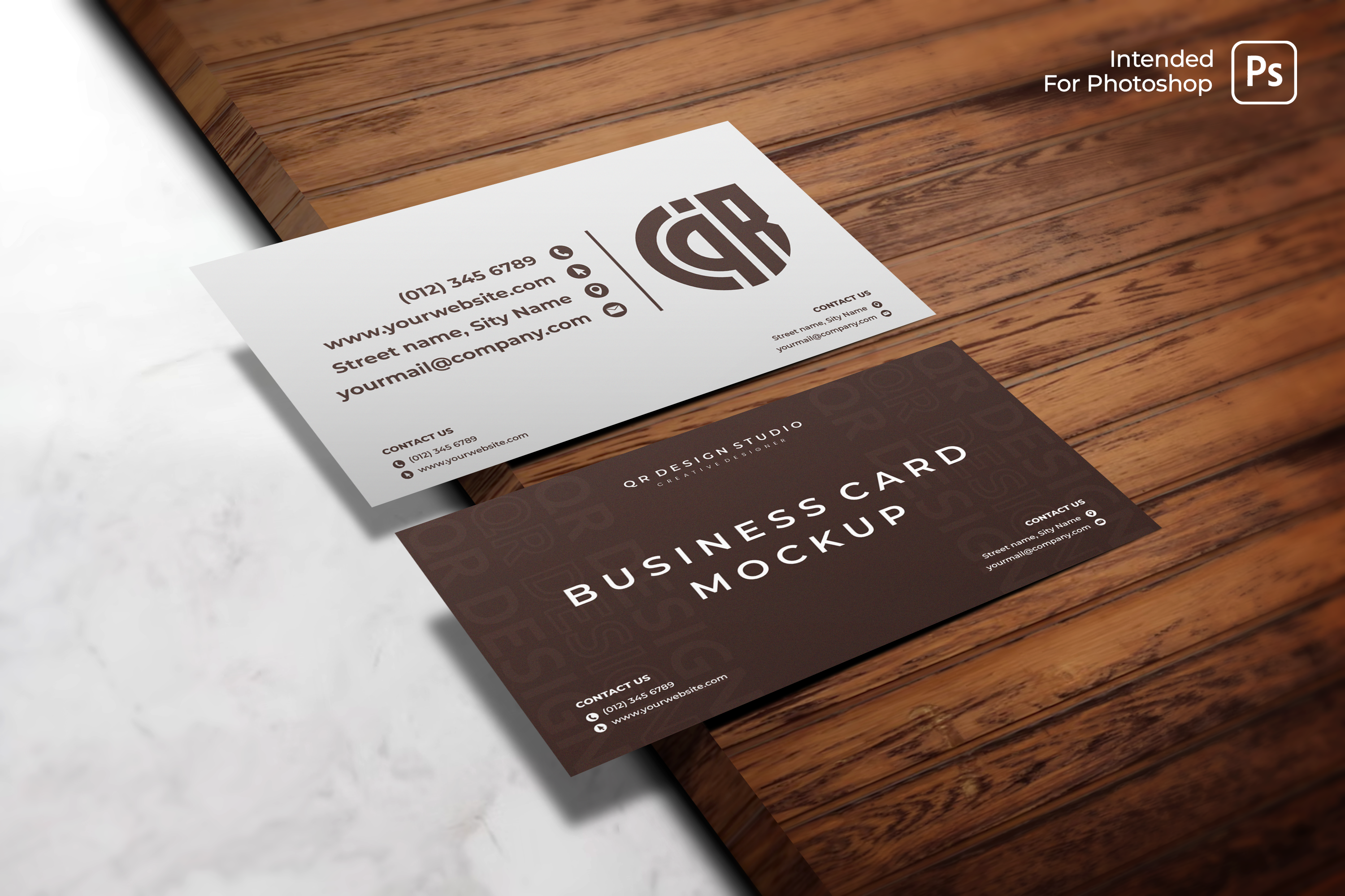 Modern Business Card Mockup Graphic by qrdesignstd · Creative Fabrica