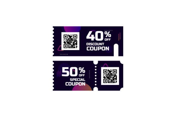 Modern Coupon Template with Colorful
