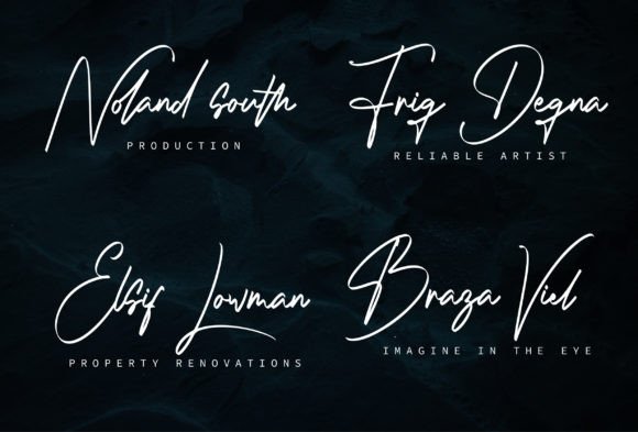 Pictures Signature Font PNG with transparent background - Preview 4