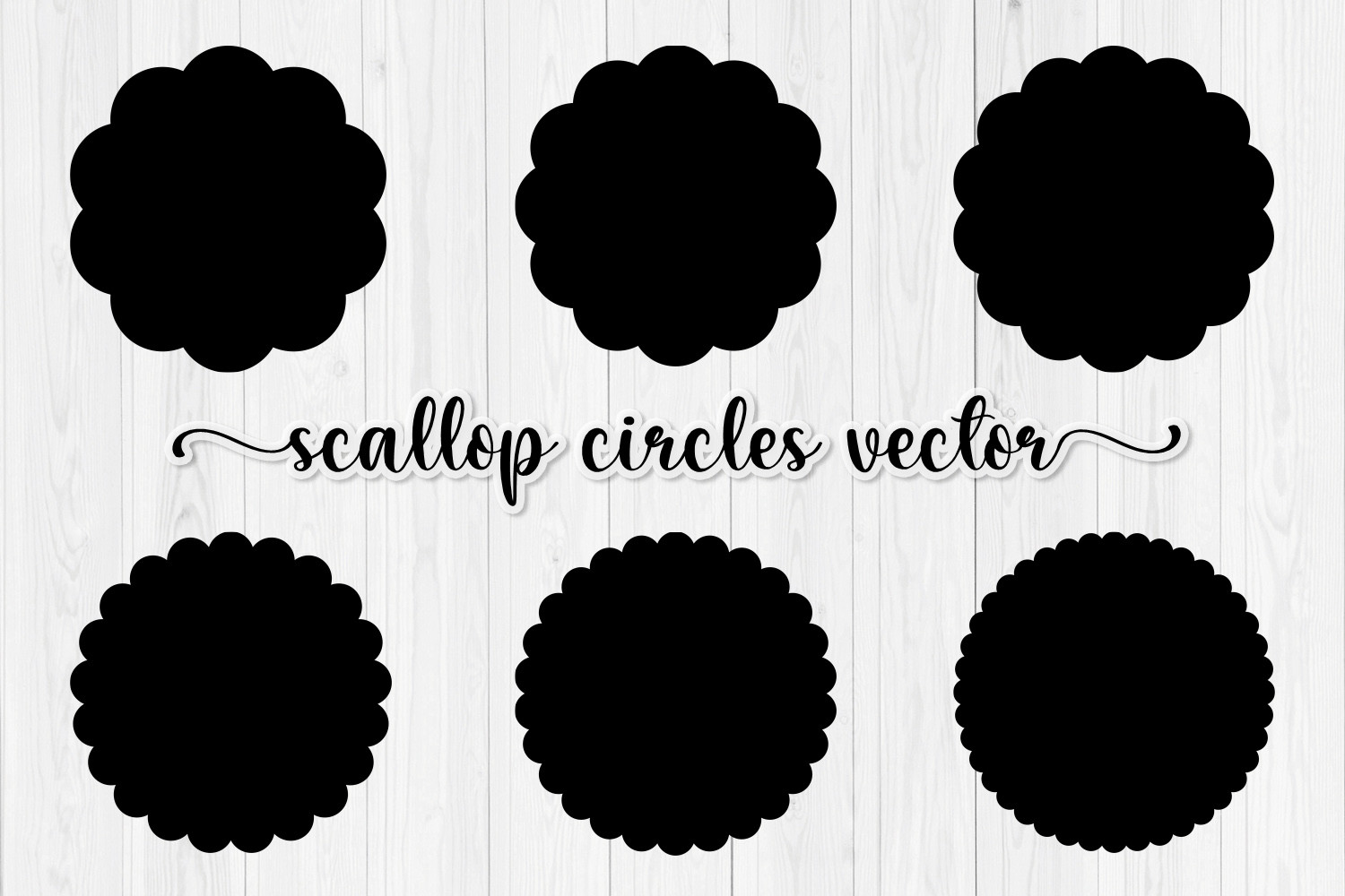 Scallop Circles SVG Clipart