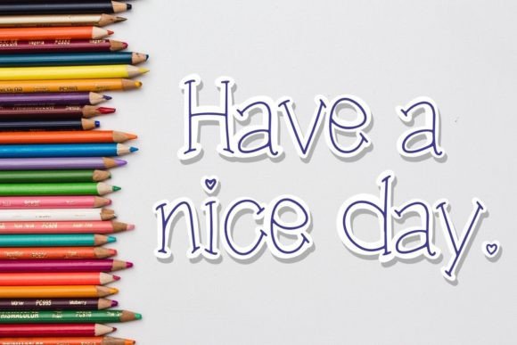 School Time Font font preview - 3