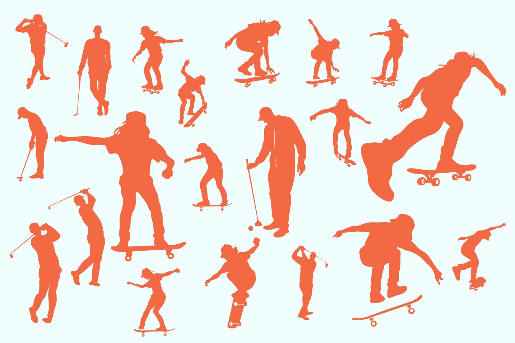 Sport Man Silhouette Vector Set Graphic by Alit Design · Creative Fabrica