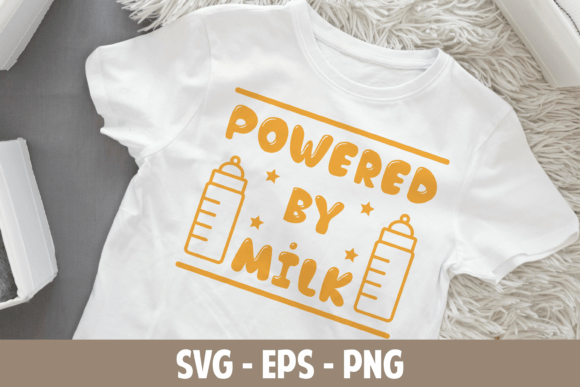 Baby Sayings - Powered by Milk SVG Graphic Crafts By Ozan ID